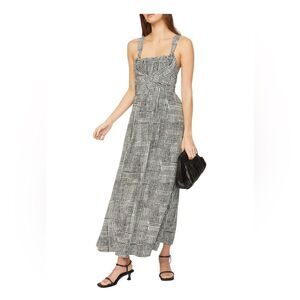 Proenza Schouler Black and White Frou Wrap Maxi Dress | Size 8